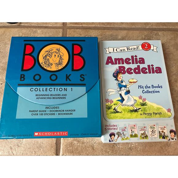 Bob Books Collection 1 Beginning Readers + Amelia Bedelia Hit the Books Lot - Picture 1 of 6